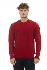 Alpha Studio Red Wool Men Sweater -   -  Alpha Studio.